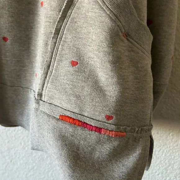 Sundance Heartsong Heart Embroidery Terry Knit Hoodie Sweatshirt XXL Cotton - Picture 5 of 10